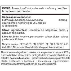 Tabla Kyolic Extracto de Ajo añejado