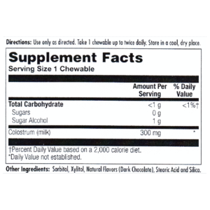 Dino Colostrum - Tabla