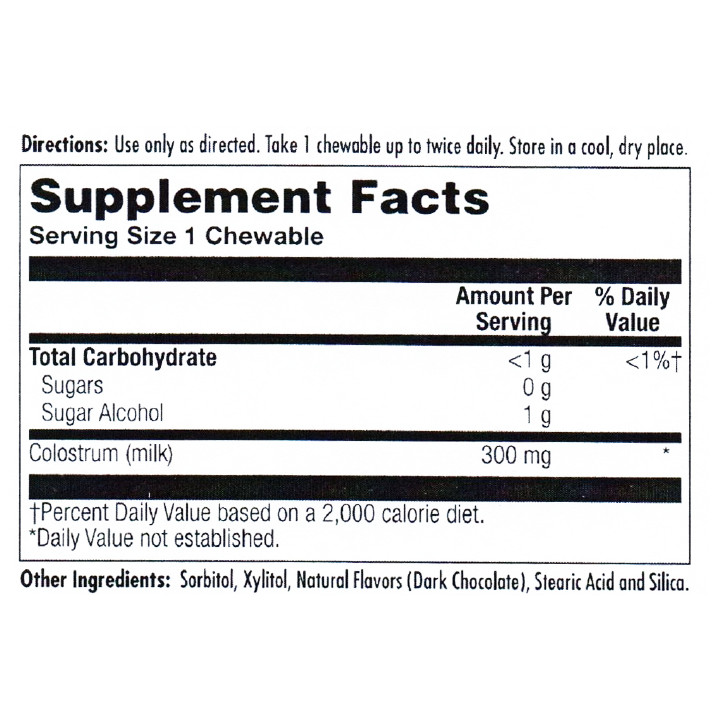 Dino Colostrum - Tabla