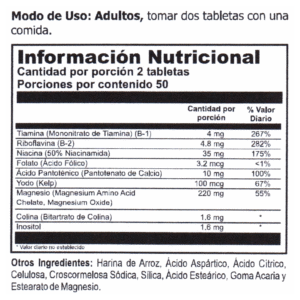 Magnesio Quelado - Tabla